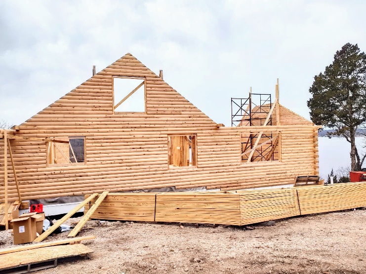 Widdowson log home construction photo 11