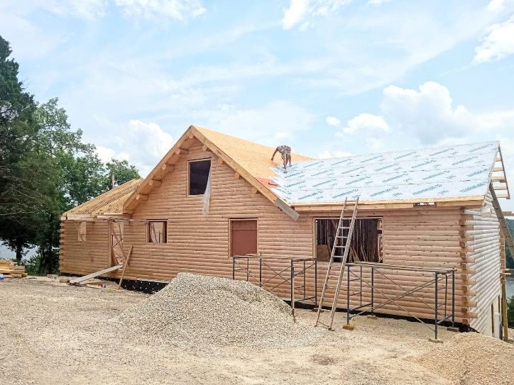 Widdowson log home construction photo 15