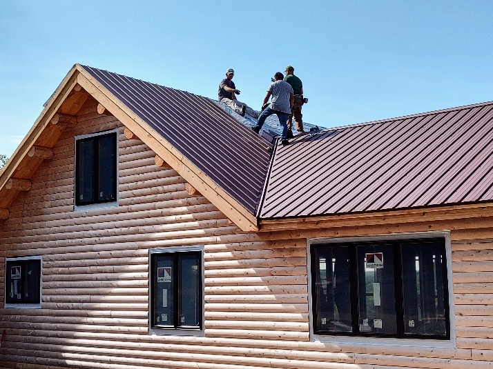 Widdowson log home construction photo 16
