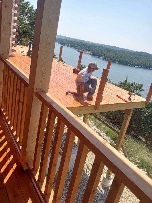 Widdowson log home construction photo 19